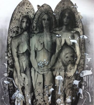 Envol des âmes, Technique mixte, 143 x 114 cm, 2010