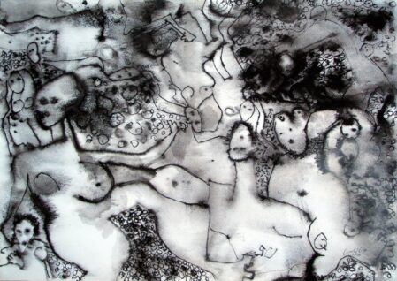 Wissem Ben Hassine, encre sur papier, 65 x 51cm